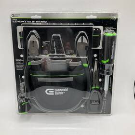 1011 Commercial Electric 820909913627 7-piece Electricians Tool Set With Pouch 098 877 New