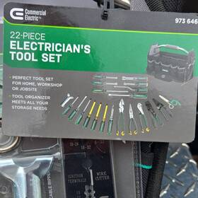 973-646 Commercial Electric 973 646 22-piece Electricians Tool Set With Bag
