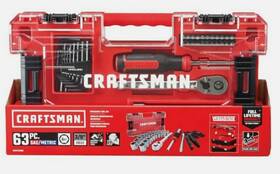 1631445 Craftsman Versastack 63 -piece Metric And Sae Mechanics Tool Set With Hard Case