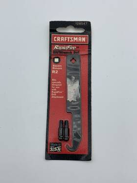 28547 Craftsman Rapid Fire Bit Wrench Set Square Recess R2 Screwdriver