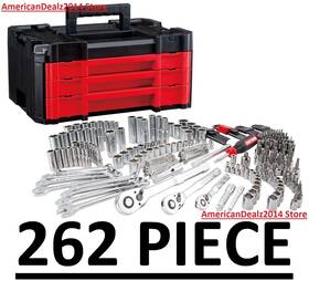 Craftsman 313028492420 262-piece Standard Sae And Metric Mechanics Tool Set With Hard Case Chest