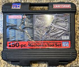 33150 Craftsman 150 Pc Mechanics Tool Set Sae/metric 1/4 3/8 1/2 Sockets Wrenchs