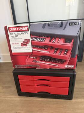 33245 Craftsman Nos Sears Usa Made 245pc Mechanics Tool Set 3 Drawer 6pt