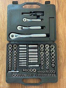33285 Craftsman Sears Usa Vtg 95pc Mechanic Tool Socket Set Ratchet Wrench Circa 1992