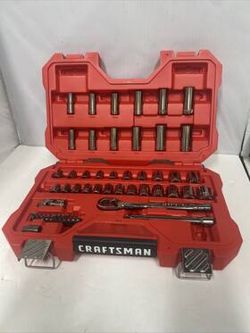 Craftsman 445036147153 50-piece Missing 1 Piece Combination Gunmetal Chrome Mechanics Set