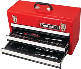 3-compartments Craftsman 445043980927 Mechanic Tool Set 104 Pieces Includes 20.5 Inch Drawers