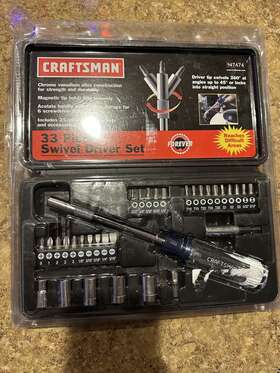 47476 Craftsman 47475 47474 Magnetic Swivel Screwdriver Bit Driver Set Flex Nos