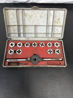 5203 Craftsman Sears Kromedge Tap And Hexagon Die Set Vintage Tools Usa Hard Case