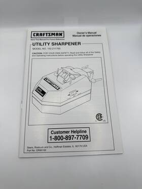 Craftsman 7320 Original Manual Only For Utility Sharpener 152.211700