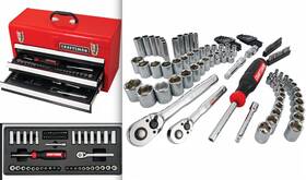 Craftsman 885911719575 New 1/4 And 3/8 In Drive Sae 6 12 Point Mechanics Tool Set 104 Pc