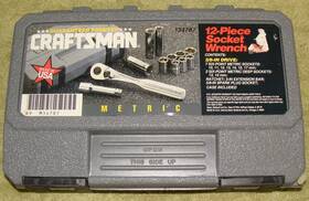 9-34787 Craftsman Sears Usa Nos 12pc Socket Wrench Ratchet Set 3/8 Inch Drive Metric 34787