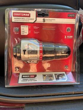 9-34975 Craftsman Hammer Drill Attachment Bolt On #