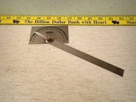 9-4029 Craftsman Vintage Stainless Steel Protractor Made In Usa