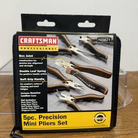 9-45671 Craftsman Vintage Sears 5pc Precision Mini Pliers Set