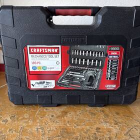 913170 Craftsman 165 Piece Mechanics Tool Set With Case Socket Hand Wrench Sae And Metric