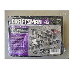 933554 Craftsman 54 Pc Mechanics Tool Set Sae And Metric Socket With Case New Sealed