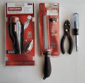 936256 Craftsman Tool Lot Insulated Slip Joint Pliers 6 Inch Saw Husky N 1 Screwdriver