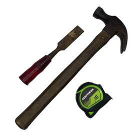 Cmht37116 Craftsman 16ft Tape Measure Heavy Duty Chisel 14 Inch Curved Claw Hammer Good