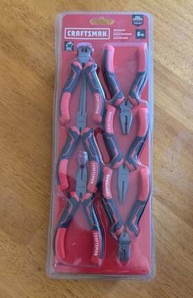 Cmht81716 Craftsman 6 Piece Mini Pliers Set With Box Long Nose And Diagonal Tools