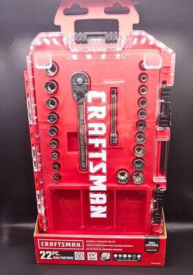 Cmmt12014 Craftsman 22-piece Universal Mechanics Tool Set Sae/metric 1/4 Inch Drive New Sealed