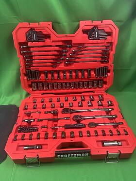 Cmmt12033l Craftsman 121 Pc Gunmetal Chrome Mechanic Tool Set Mint Condition