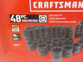 Cmmt16548 Craftsman - Deep Impact Socket Set Sae/metric 1/2 Inch 48pc New Sealed