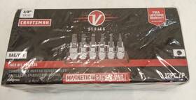 Cmmt17735v Craftsman V-series 3/8 Inch Drive Sae/mm X-tract Hex Bit Socket Set 12pc