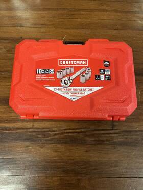 Cmmt3456 Craftsman 10 Piece Standard Sae Mechanics Tool Set In Hard Case - New