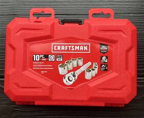 Cmmt34563 Craftsman 10 Pc. Sae Standard Mechanics Tool Set Low Profile Ratchet With Case