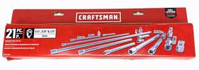 Cmmt42283 Craftsman 21 Pc Sae Accessory Extension Drive Tool Set - New