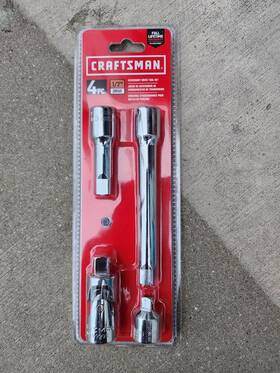 Cmmt42353 Craftsman 4 Piece 1/2 Inch 6 Point Socket Extension Adapter Set New