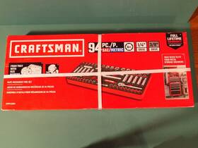 Cmmt45094 Craftsman Sae And Metric 94 Piece Mechanics Tool Set Brand New