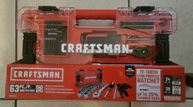 Cmmt45163 Craftsman New Sae/metric Low Profile Versastack Mechanics Tool Set 63 Pieces