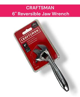 Cmmt82336 Craftsman - 6 Inch Reversible Jaw Adjustable Wrench With 15/16 Capacity