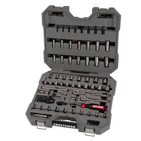 Cmmt99099 Craftsman Overdrive 99-piece Gunmetal Chrome Mechanics Tool Set Sae/metric