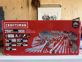 Mocmmt12139 Craftsman 298 Piece - Sae And Metric Polished Chrome Mechanics Tool Set New