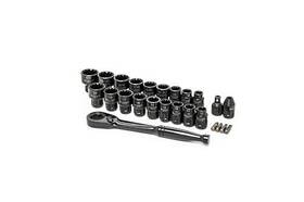 Crescent 037103342195 25 Pc. 3/8 Drive Pass-thru X6 Standard Spline Mechanics Tool Set -