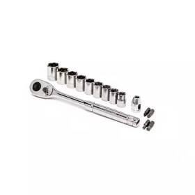 Crescent 445017992994 3/8 Drive Metric Mechanics Tool Set 15 Piece Ratchet Sockets With Case