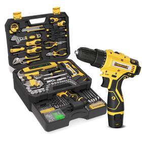 Rd105299 Cresolvia Tool Kit Box Drill Set With 12v Power Cordless 299-piece