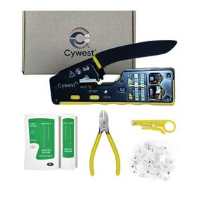 Cywest 860012532230 Rj45 Crimper And Network Tool Kit - Cable Repair Maintenance With T