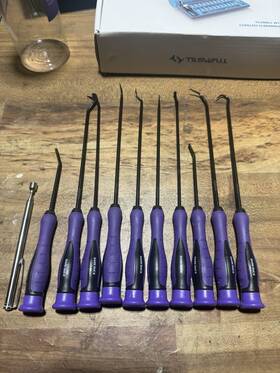 Dk60011 Dark Duck 11 Piece Hook And Pick Set With Telescoping Magnetic Pickup Tool