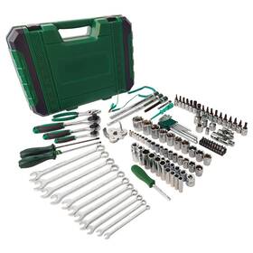 D0066c0002 Dawot 124 Pc Mechanics Tool Set 1/2 Inch 1/4 3/8 Drive Sockets For Auto Repair Household