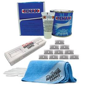 Defusco Industrial Supply 013415627281 Tenax Travertine Filler Buff Package - 125ml 16x16 Microfiber Cloth Razor