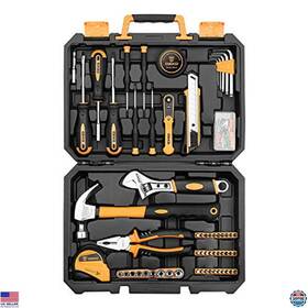 B089ltrgzv Deko 100-piece Tool Set With Plastic Toolbox - Household Hand Tools For Home