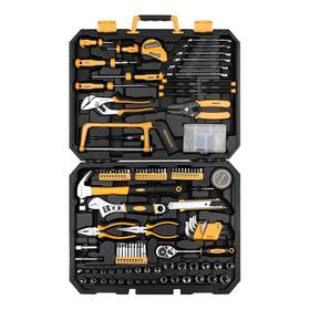 Dekopro 711639924451 198 Piece Home Repair Tool Kit Wrench Plastic Toolbox With General Household