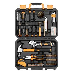 Dekopro 711639927926 100 Piece Tool Set General Household Hand Kit With Plastic Toolbox Stora