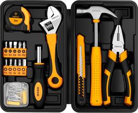 Dekopro Dkmhtk086bmc-orange 86pcs Tool Set Household Diy Kit With Storage Toolbox Small Compact Han