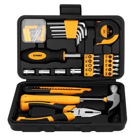 Dekopro Dkmhtk094bmc-orange 94 Piece Tool Set Household Diy Kit For Men With Storage Toolbox Small