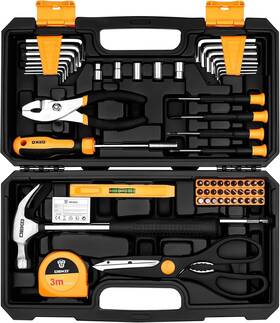 Dekopro Dkmt62 62pc Tool Set Household Basic Repair Kit Toolbox