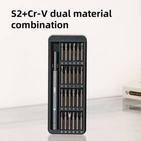 Dl24025 Deli 25-piece Screwdriver Set With Box Case Gray Polished Finish